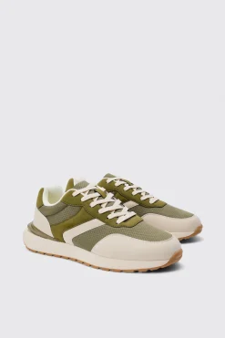 boohooMAN Contrast Chunky Sole Trainers In | UK| Trainers & Hi-Tops