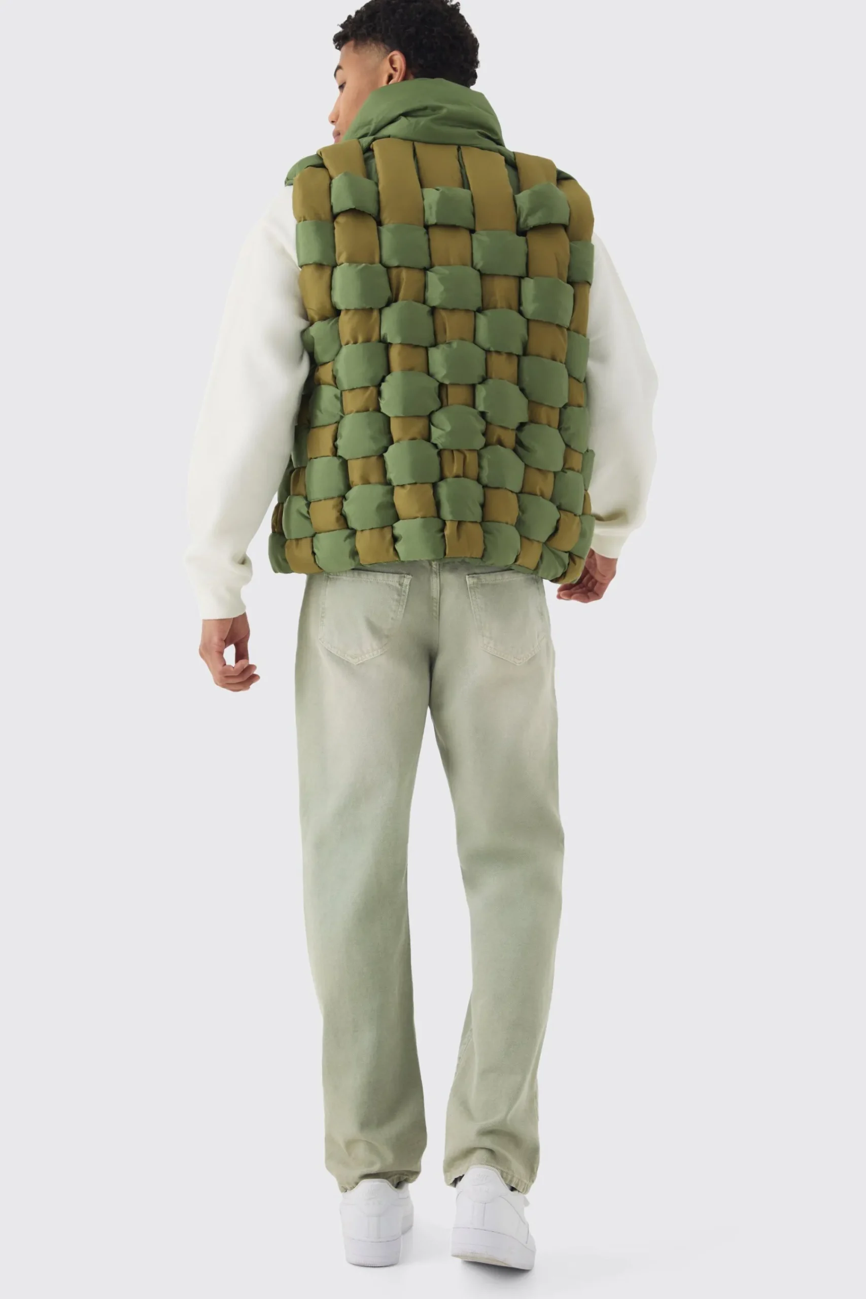 boohooMAN Contrast Hand Weft Padded Gilet In | UK| Coats & Jackets