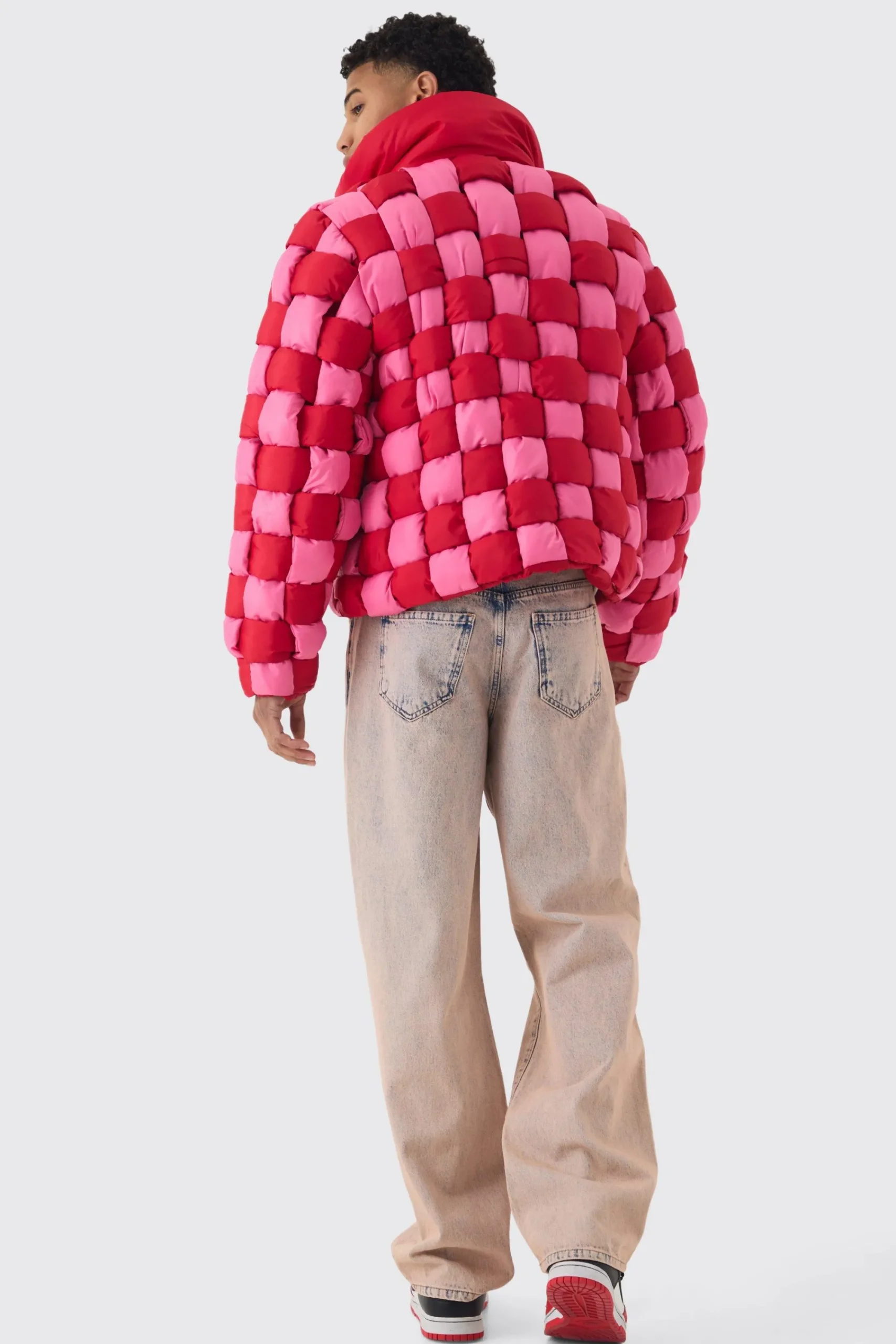 boohooMAN Contrast Hand Weft Padded Puffer | UK| Coats & Jackets