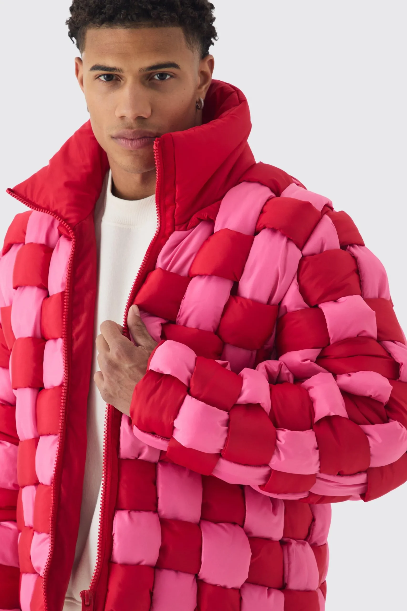 boohooMAN Contrast Hand Weft Padded Puffer | UK| Coats & Jackets