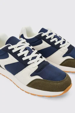 boohooMAN Contrast Panel Chunky Sole Trainer In | UK| Trainers & Hi-Tops