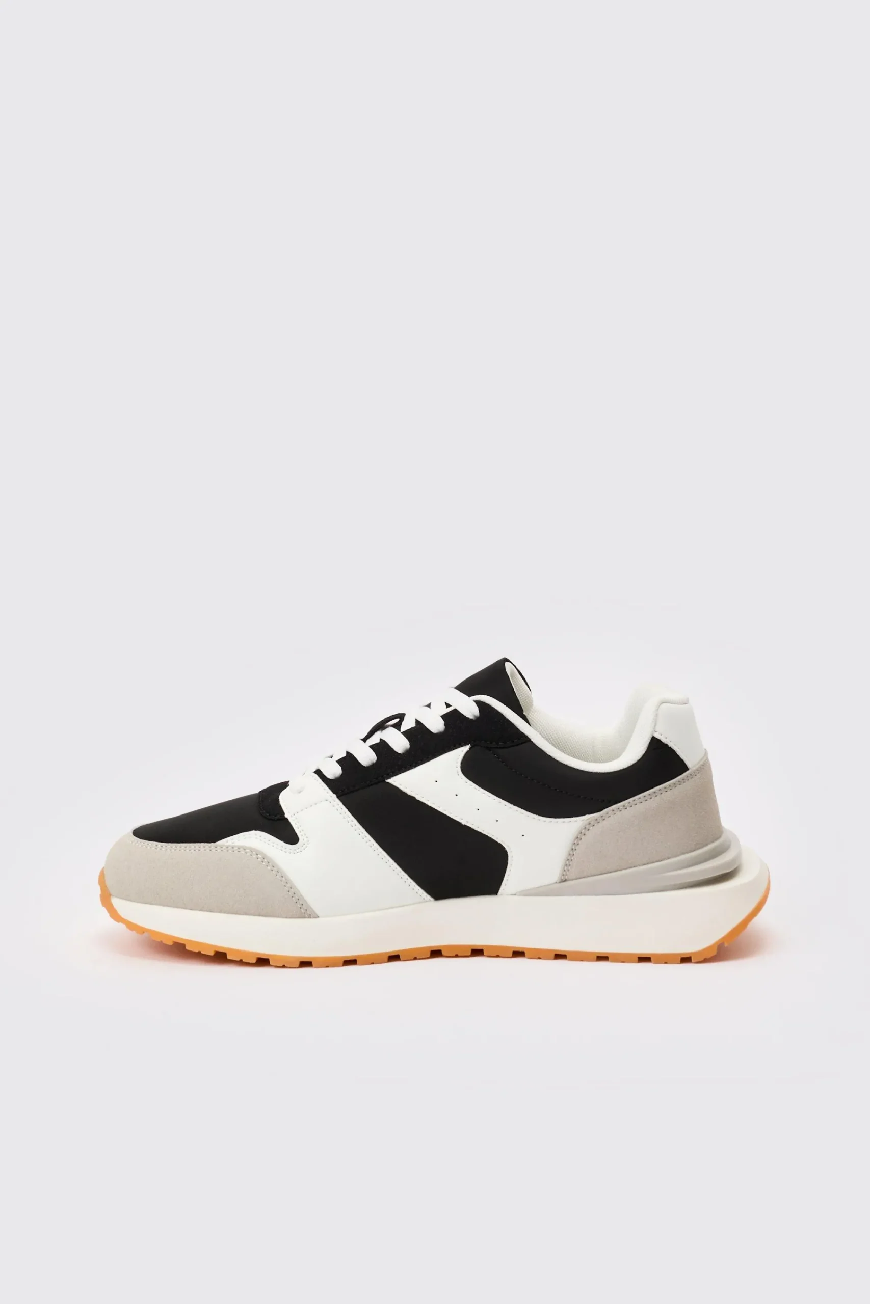 boohooMAN Contrast Panel Chunky Sole Trainer In | UK| Trainers & Hi-Tops