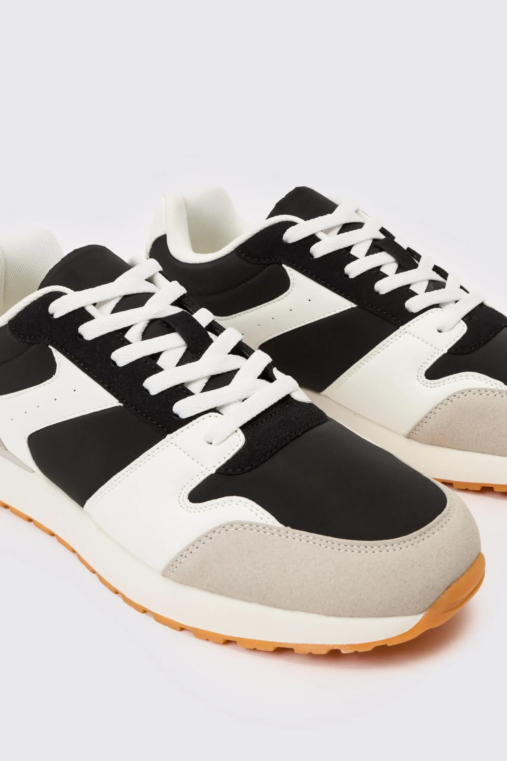 boohooMAN Contrast Panel Chunky Sole Trainer In | UK| Trainers & Hi-Tops