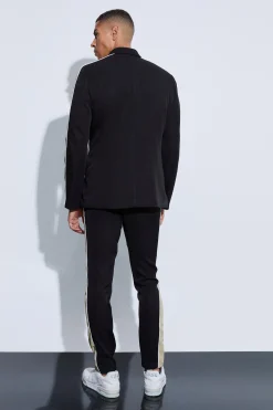 boohooMAN Contrast Panel Double Breasted Relaxed Fit Suit | UK| Suits & Tailoring
