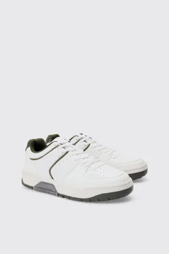 boohooMAN Contrast Piping Chunky Trainer In | UK| Trainers & Hi-Tops
