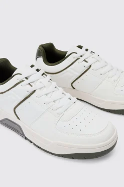boohooMAN Contrast Piping Chunky Trainer In | UK| Trainers & Hi-Tops