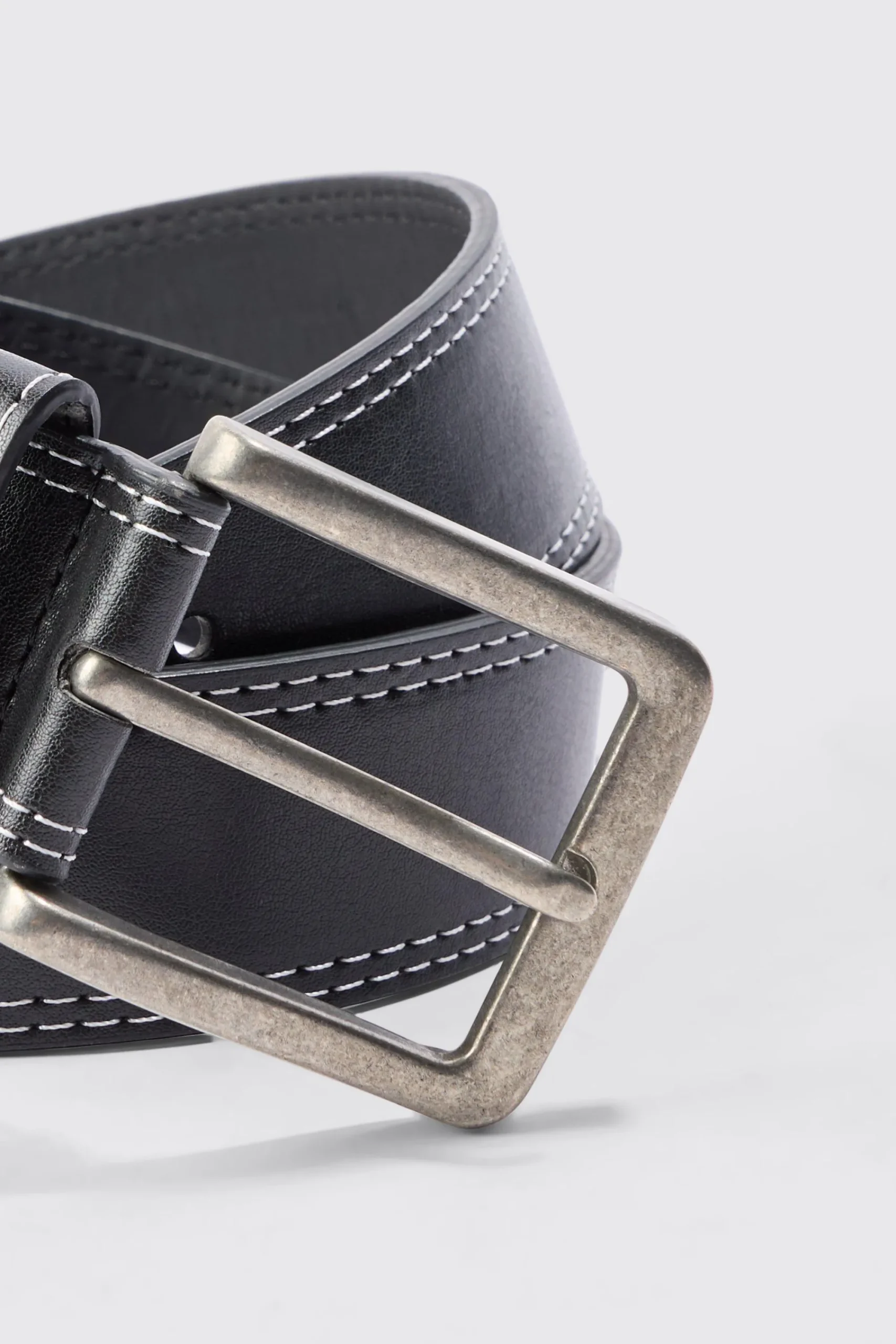 boohooMAN Contrast Stitch Belt | UK| Belts