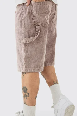 boohooMAN Corduroy Acid Wash Carpenter Jort In | UK| Shorts|Jeans