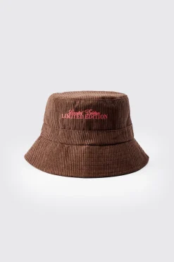 boohooMAN Corduroy Bucket Hat In | UK| Hats & Caps