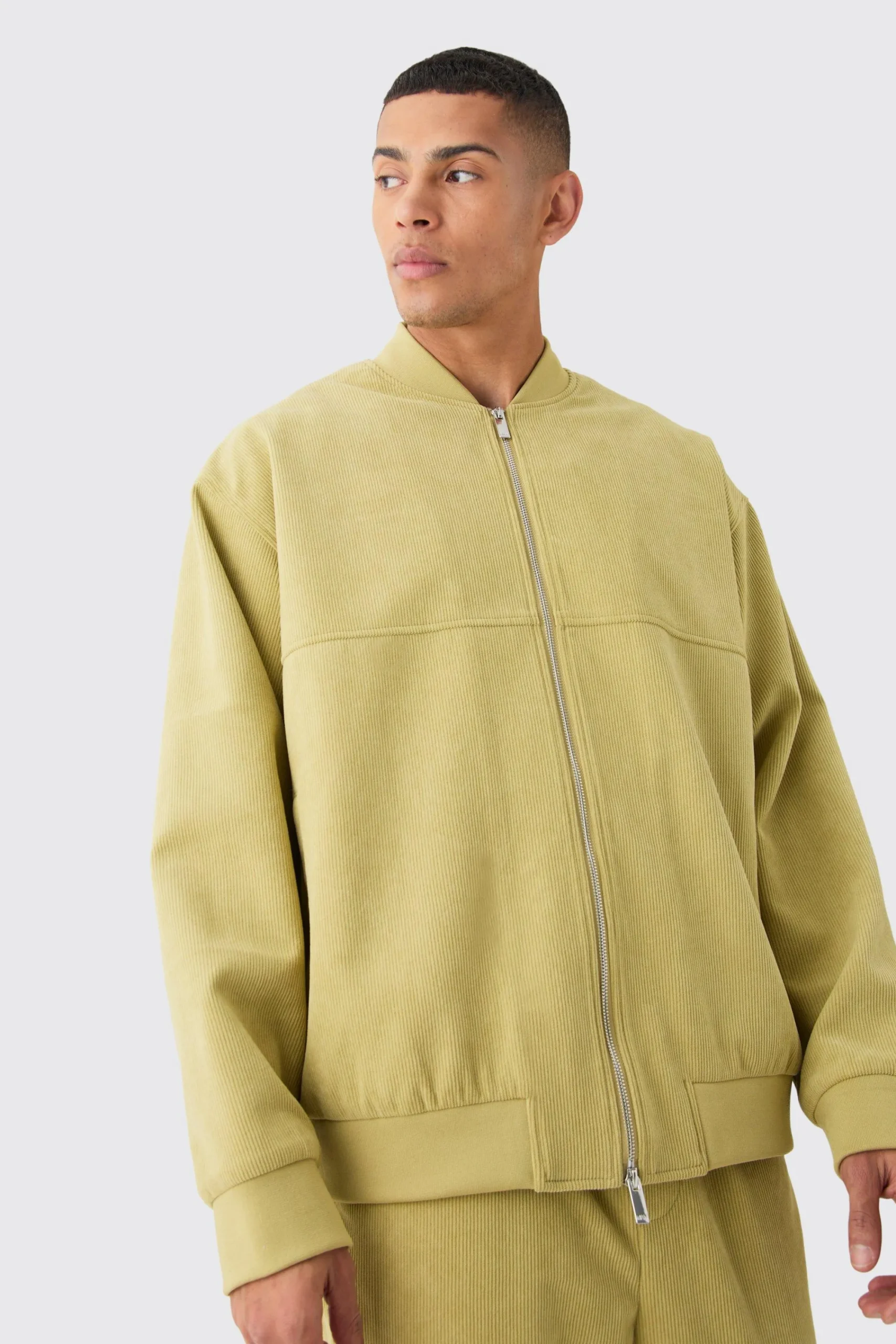 boohooMAN Corduroy Oversized Bomber Jacket | UK| Suits & Tailoring