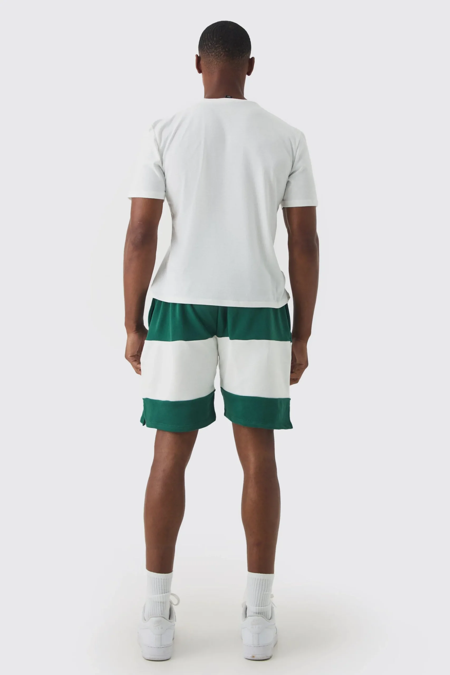 boohooMAN Core Fit Cropped T-shirt & Short Set | UK| Sets & Co-Ords|Tracksuits