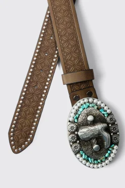 boohooMAN Cowboy Boot Belt | UK| Belts|Boots