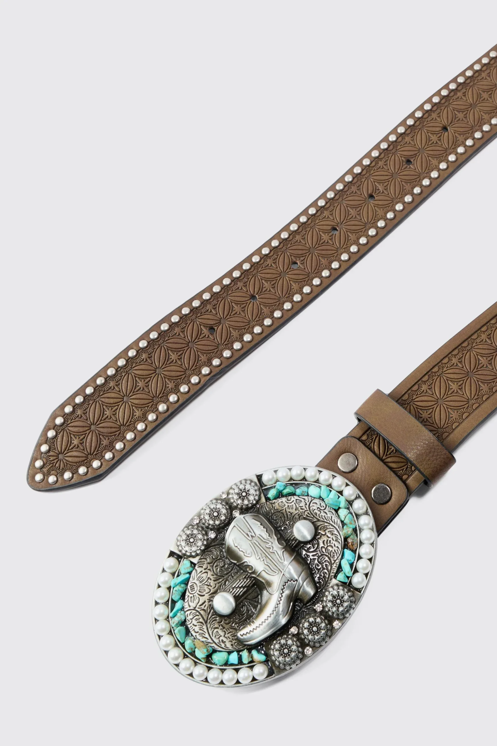 boohooMAN Cowboy Boot Belt | UK| Belts|Boots