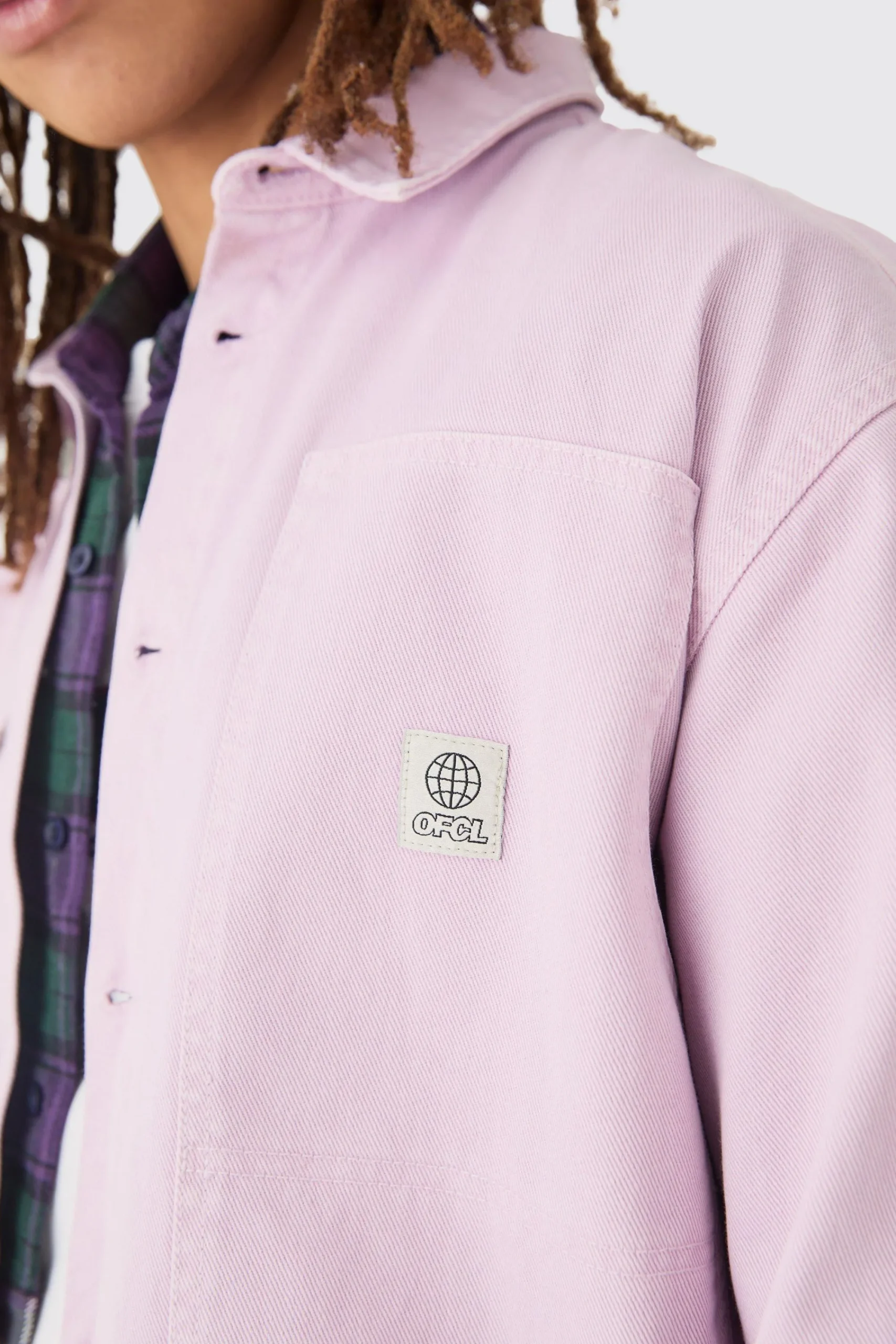 boohooMAN Crinkle Denim Overdyed Carpenter Detail Overshirt In | UK| Shirts