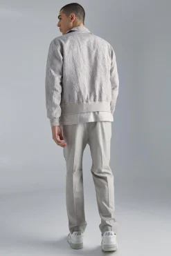 boohooMAN Crinkle Fabric Collared Bomber | UK| Coats & Jackets