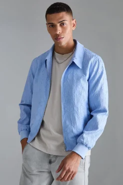 boohooMAN Crinkle Fabric Collared Bomber | UK| Coats & Jackets