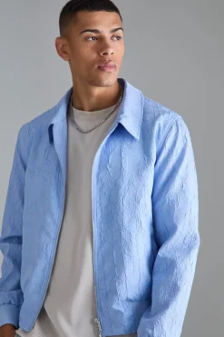 boohooMAN Crinkle Fabric Collared Bomber | UK| Coats & Jackets