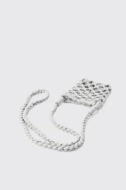 boohooMAN Crochet Bottle Bag In | UK| Bags & Wallets