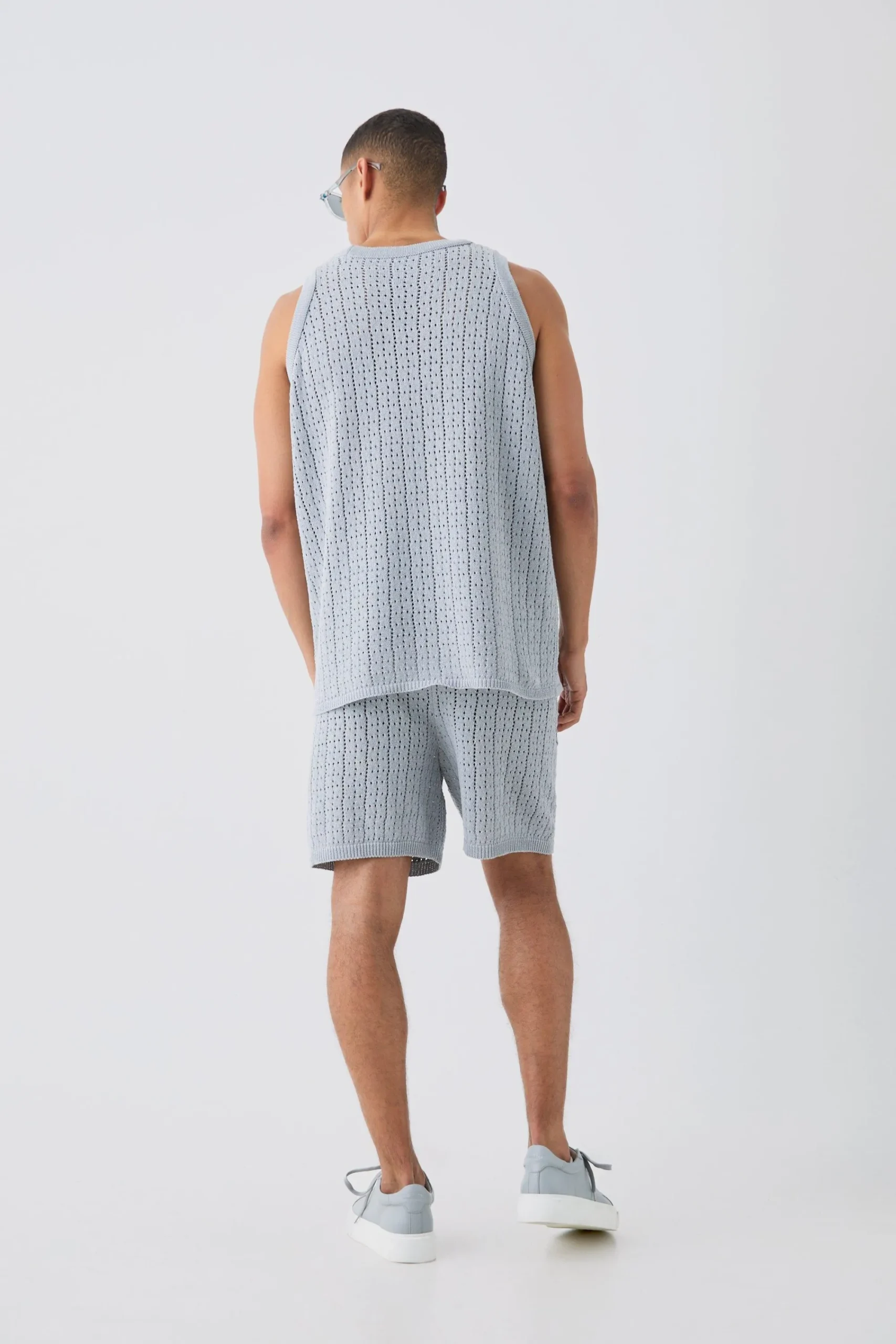 boohooMAN Crochet Knitted Mid Length Shorts In | UK| Shorts|Tracksuits