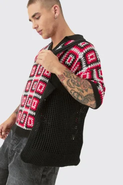 boohooMAN Crochet Tote Bag In | UK| Bags & Wallets