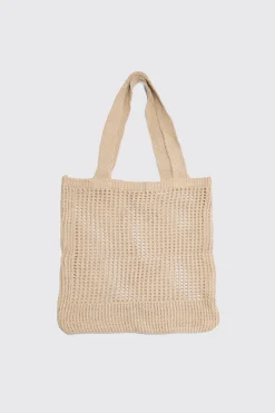 boohooMAN Crochet Tote Bag In | UK| Bags & Wallets