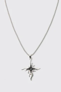 boohooMAN Cross Pendant Necklace In | UK| Jewellery & Watches