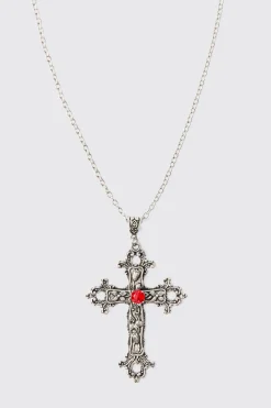 boohooMAN Cross Pendant Necklace In | UK| Jewellery & Watches