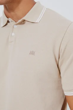 Crown Embroidered Tipped Pique Polo | UK^boohooMAN Best