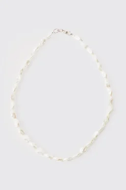 boohooMAN Crushed Pearl Effect Necklace | UK| Jewellery & Watches