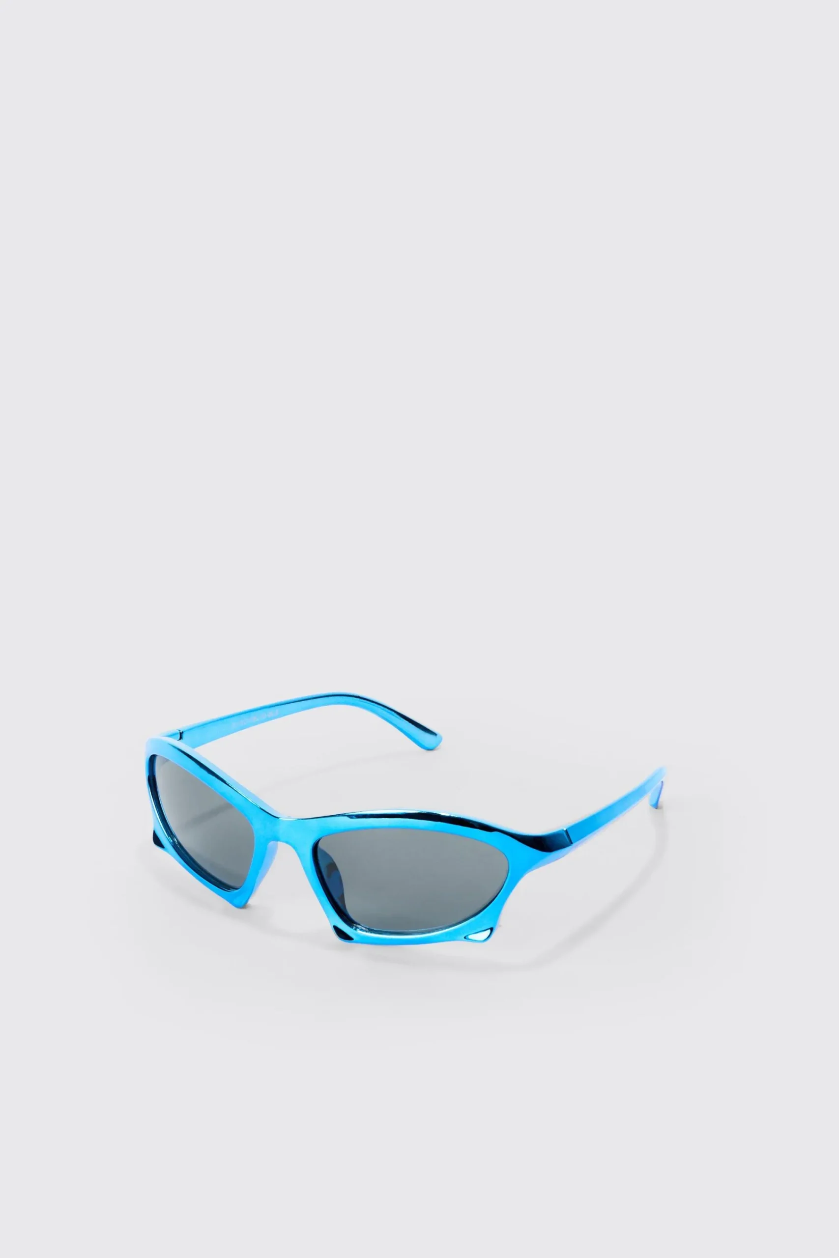 boohooMAN Curved Frame Racer Sunglasses In | UK| Sunglasses