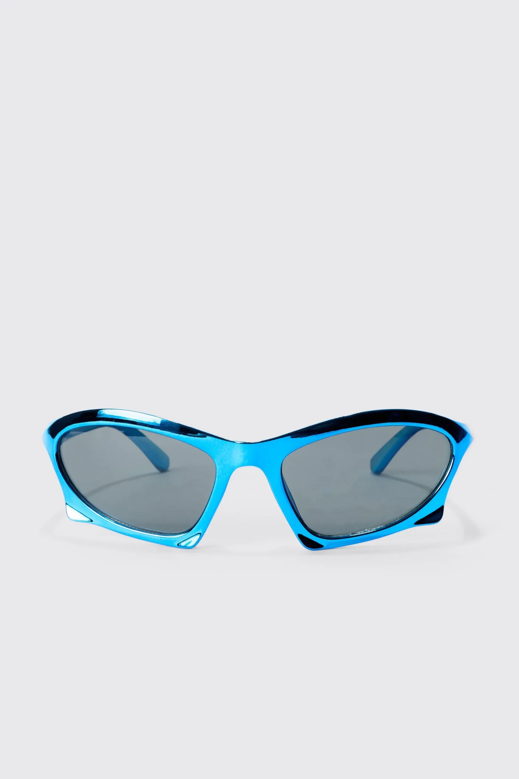 boohooMAN Curved Frame Racer Sunglasses In | UK| Sunglasses