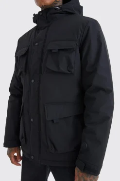 boohooMAN 3d Pocket Smart Parka | UK| Coats & Jackets