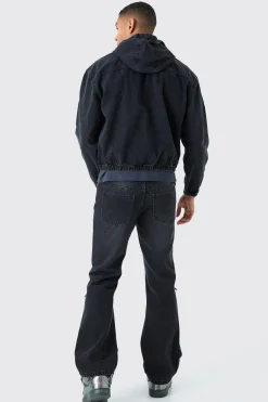 boohooMAN Denim Boxy Fit Hoodie | UK| Coats & Jackets