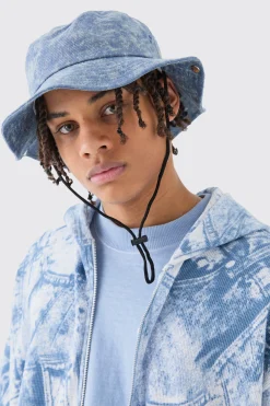 boohooMAN Denim Bucket Hat In | UK| Hats & Caps
