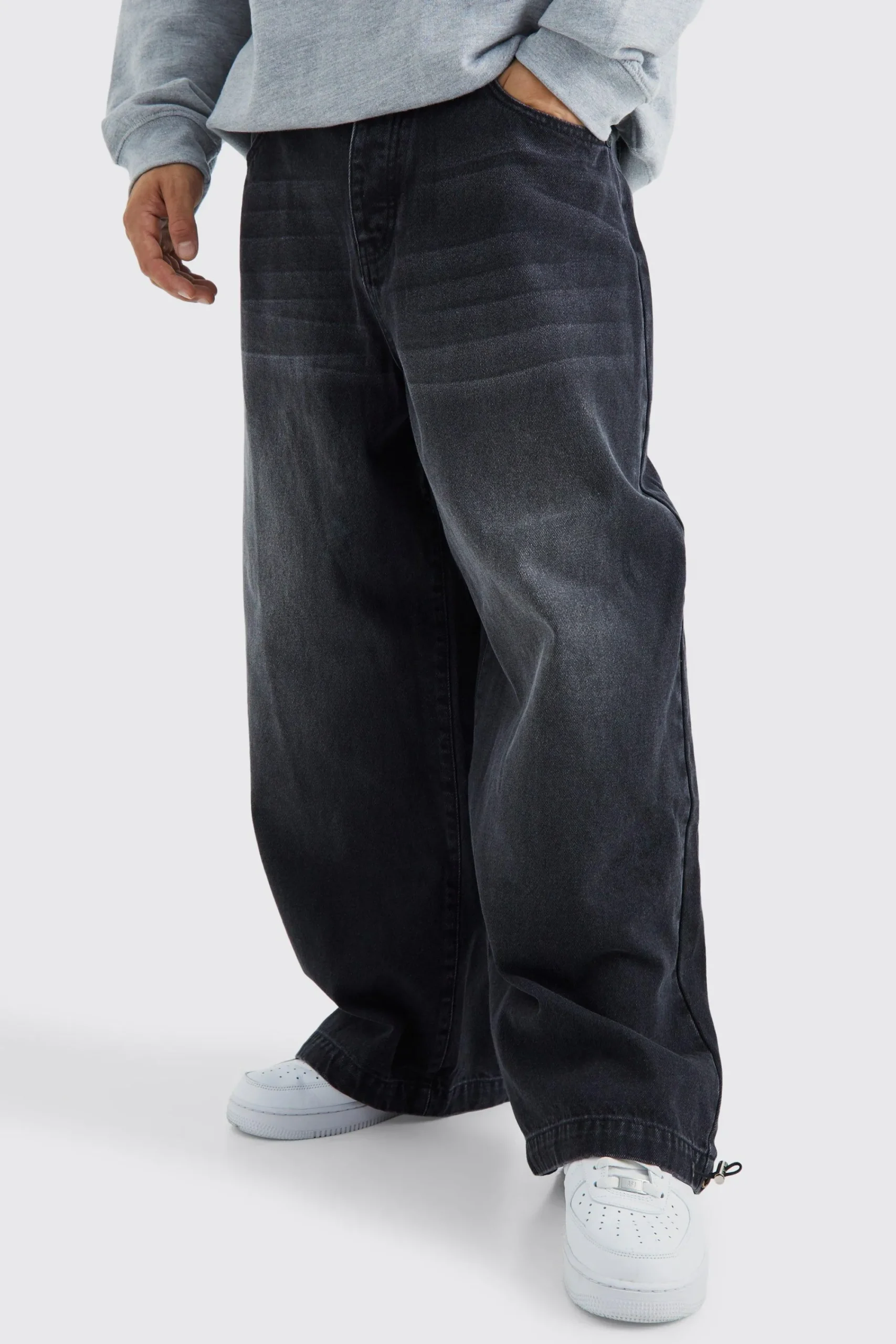 boohooMAN Denim Parachute Jean | UK| Trousers|Jeans