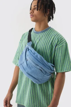 boohooMAN Denim Sling Bag | UK| Bags & Wallets