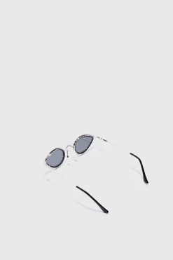 boohooMAN Diamante Oval Sunglasses | UK| Sunglasses