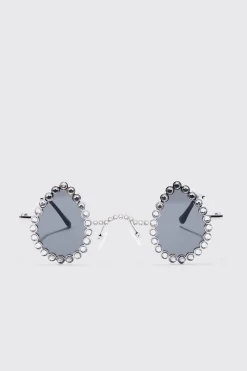 boohooMAN Diamante Tear Drop Sunglasses | UK| Sunglasses