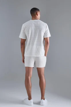 Diamond Crochet T-shirt | UK^boohooMAN Best