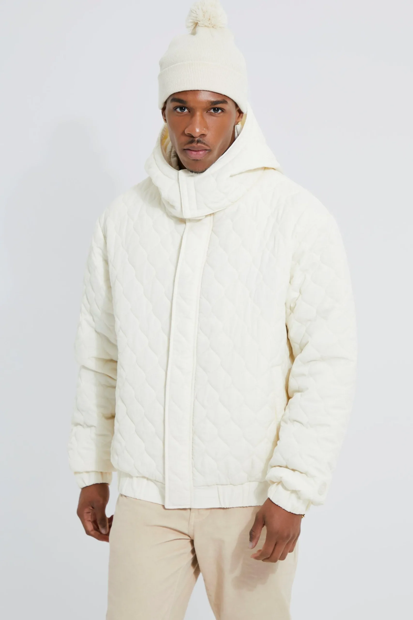 boohooMAN Diamond Quilted Hooded Puffer | UK| Coats & Jackets