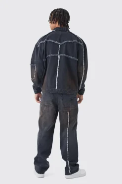 boohooMAN Dirty Wash Carpenter Denim Set | UK| Sets & Co-Ords