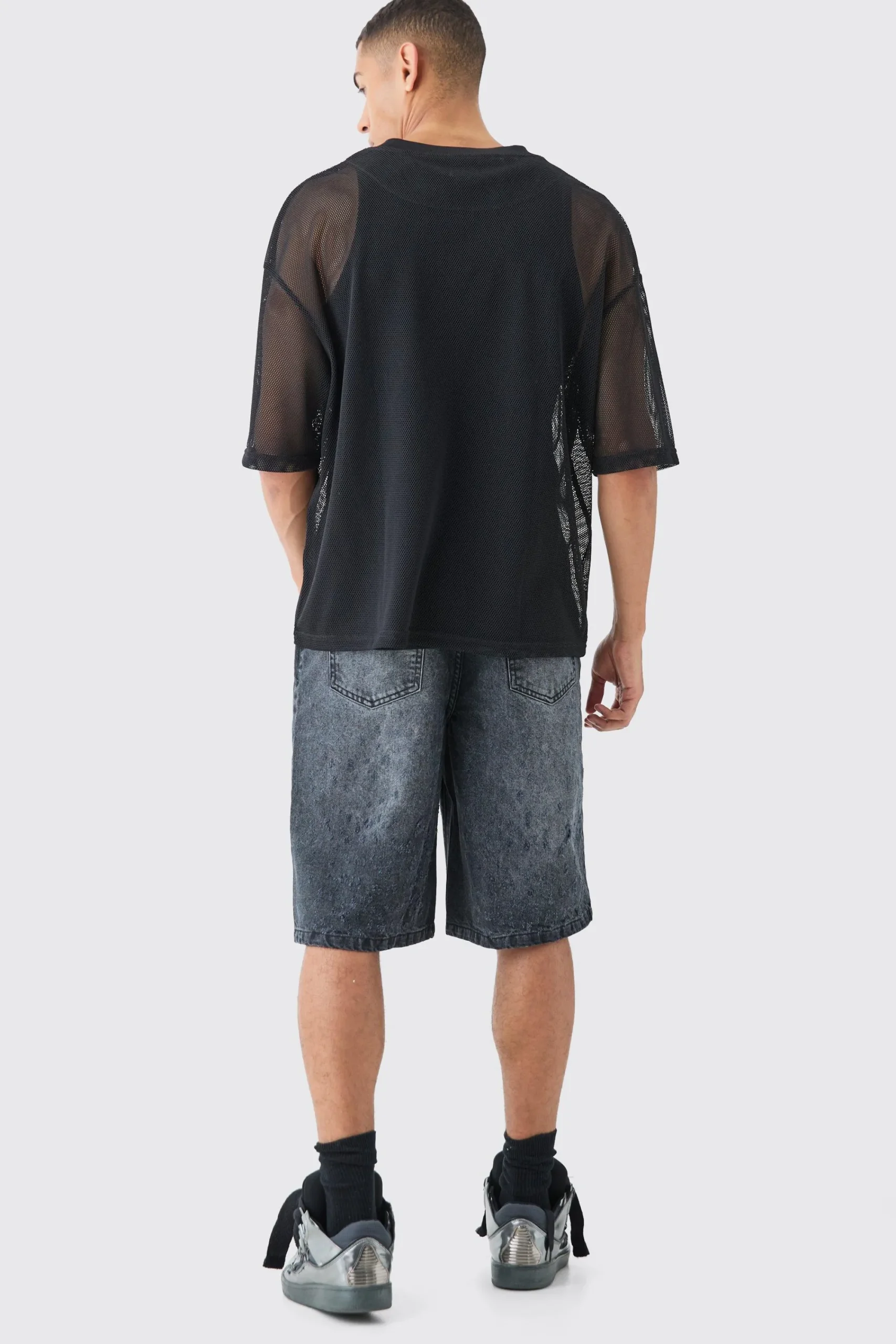 boohooMAN Distressed Regular Denim Jorts | UK| Shorts