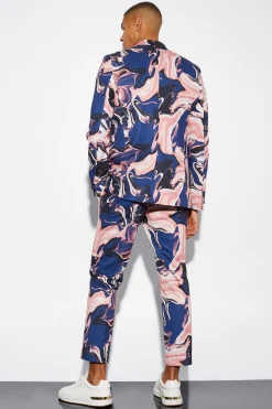 boohooMAN Double Breasted Slim Marble Suit Jacket | UK| Suits & Tailoring