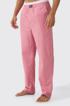 boohooMAN Double Waistband Check Lounge Bottoms | UK| Loungewear|Joggers