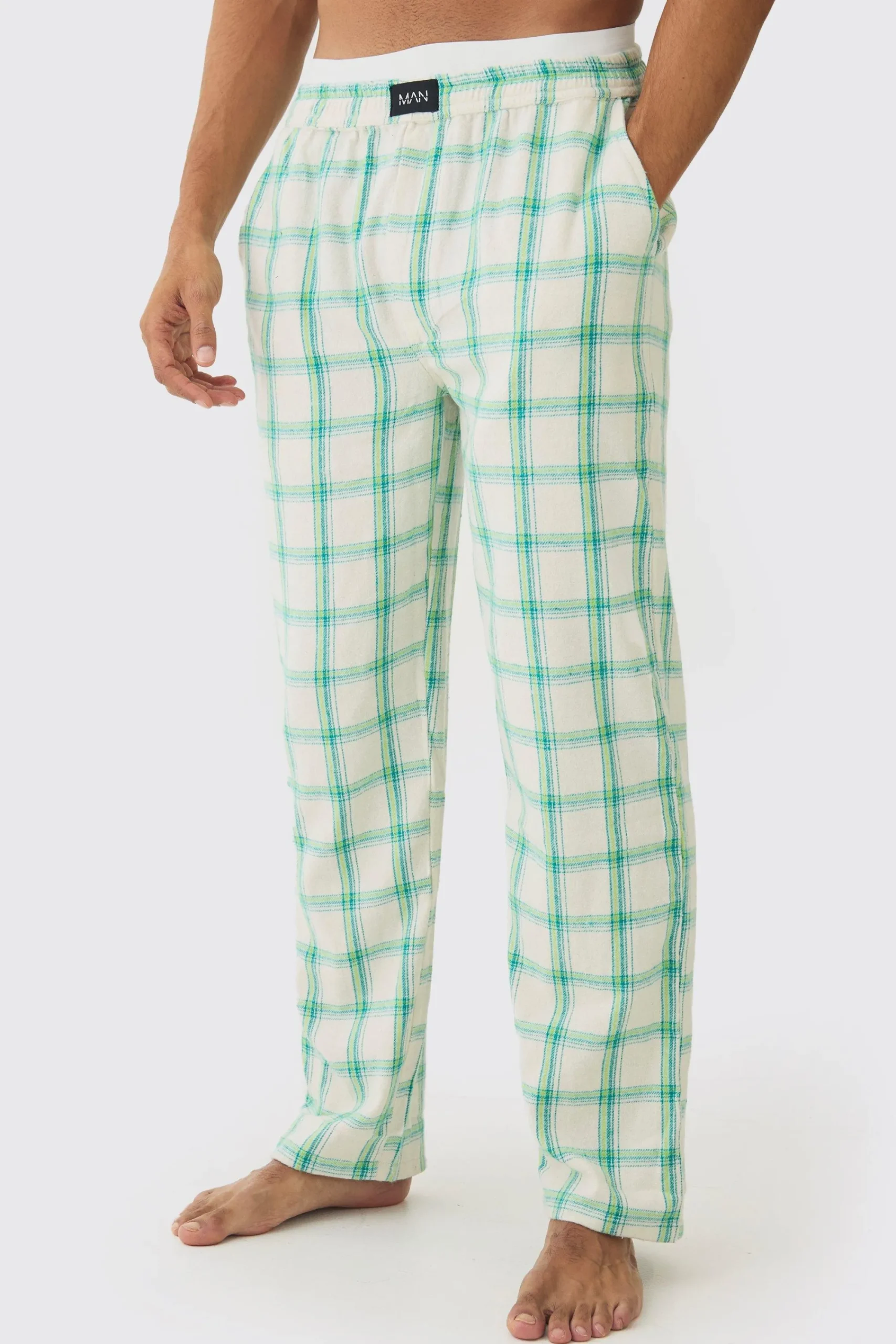 boohooMAN Double Waistband Lounge Bottoms | UK| Loungewear