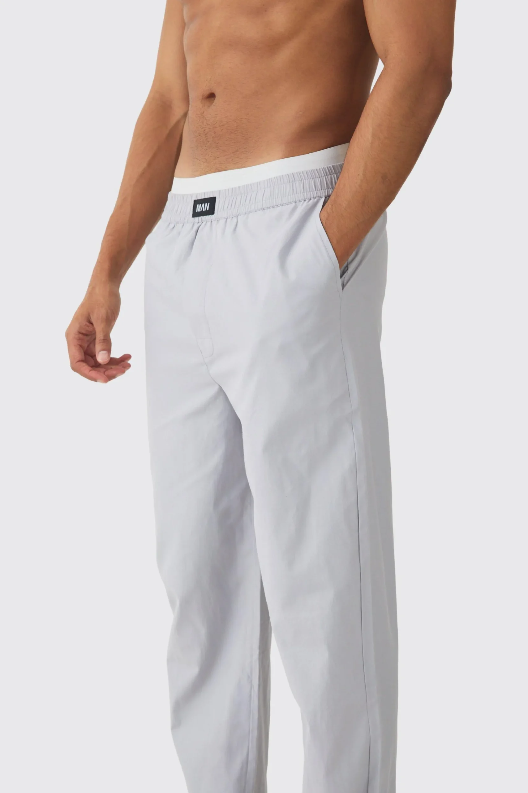 boohooMAN Double Waistband Lounge Bottoms | UK| Loungewear|Trousers