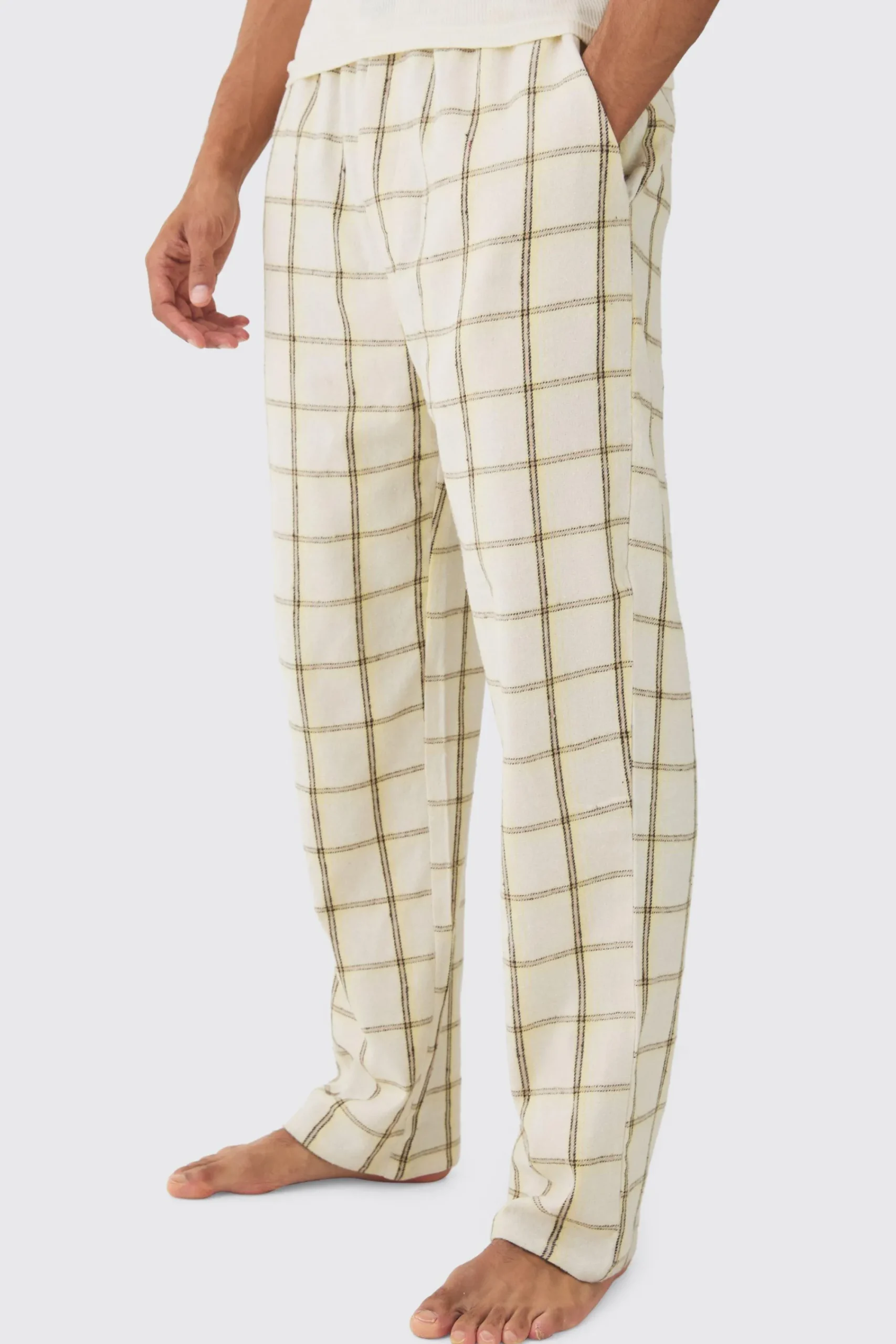 boohooMAN Double Waistband Relaxed Lounge Bottoms | UK| Loungewear