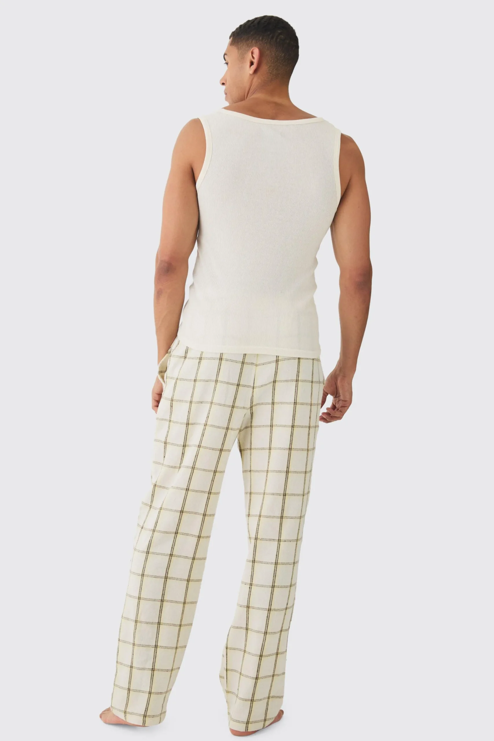 boohooMAN Double Waistband Relaxed Lounge Bottoms | UK| Loungewear