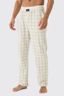 boohooMAN Double Waistband Relaxed Lounge Bottoms | UK| Loungewear