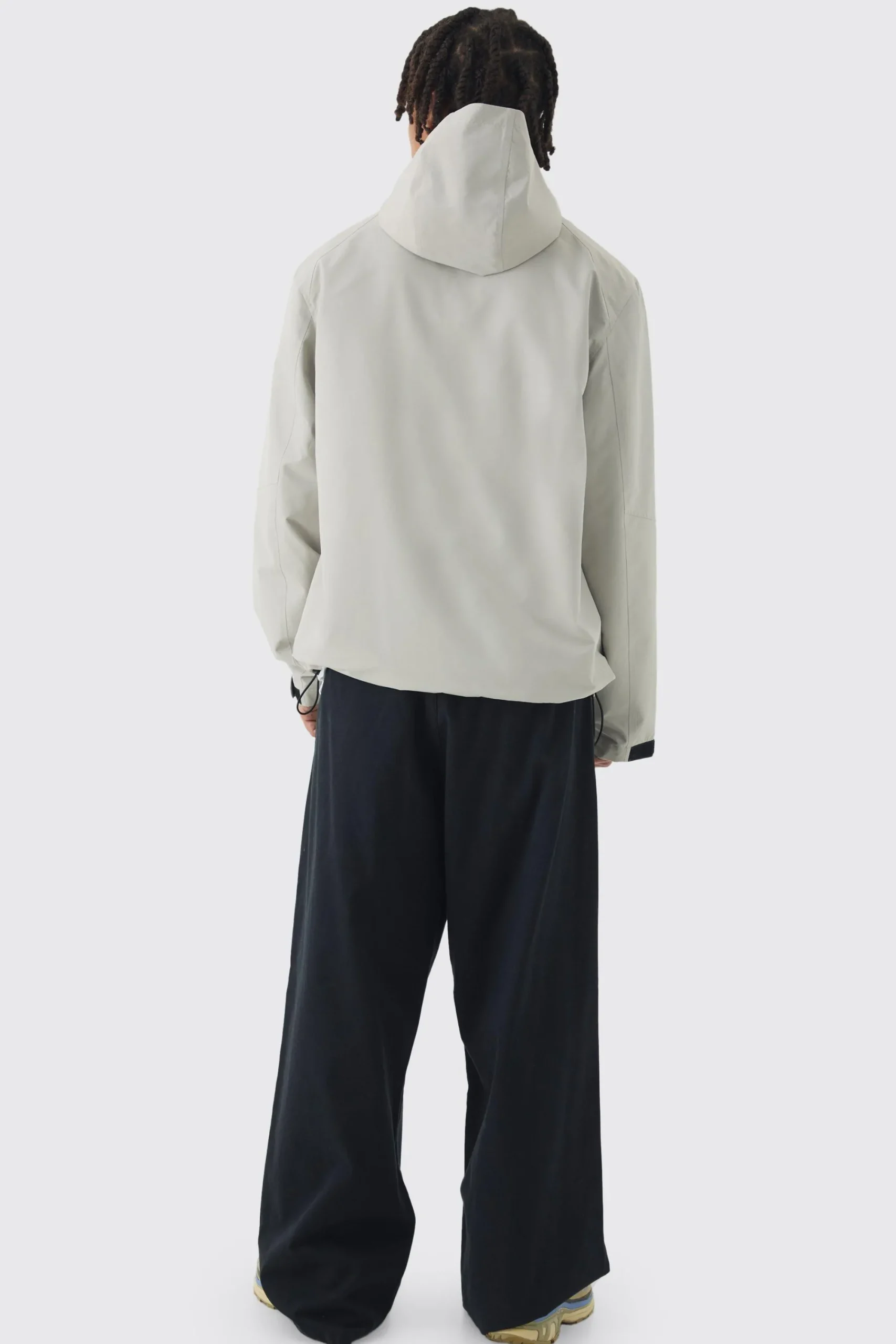 boohooMAN Double Zip Hooded Windbreaker In | UK| Coats & Jackets